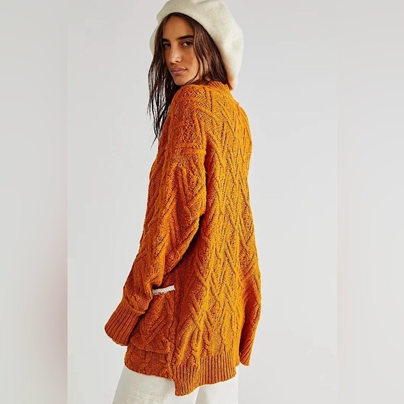 NEW Free People Montana Cable Cardigan - Picture 2 of 14